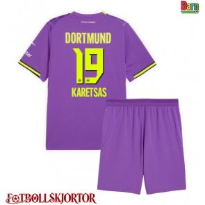 Borussia Dortmund Konstantinos Karetsas #19 Tredje Kläder Barn 2026-27 Kortärmad (+ Korta byxor)